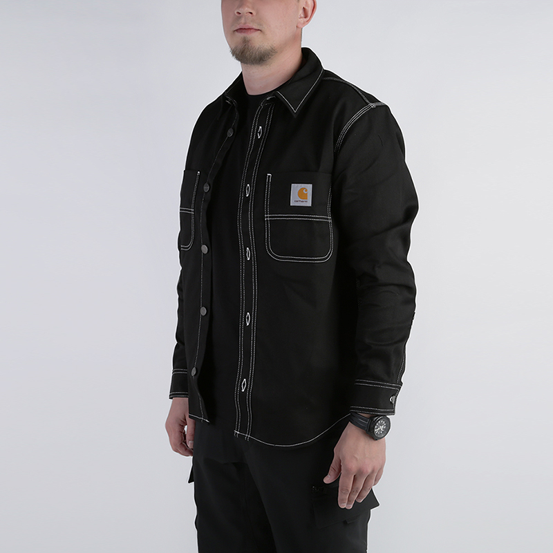 Мужская рубашка Carhartt WIP Chalk Shirt Jac (I025939-black)  - цена, описание, фото 1